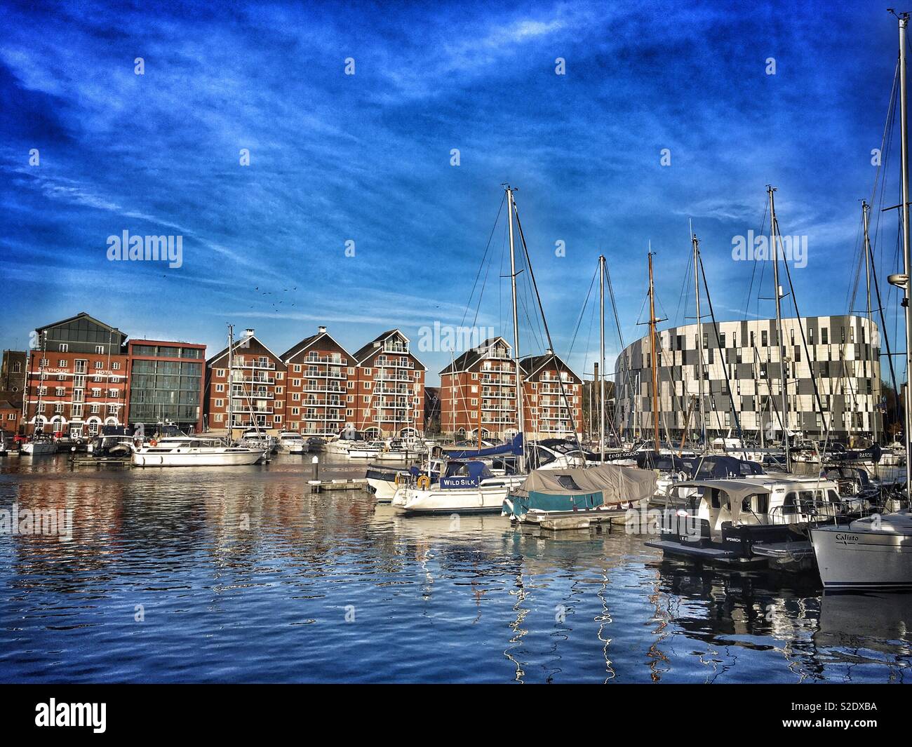 Waterfront, Ipswich, Suffolk, England. - Smartphone Captured Stock Image