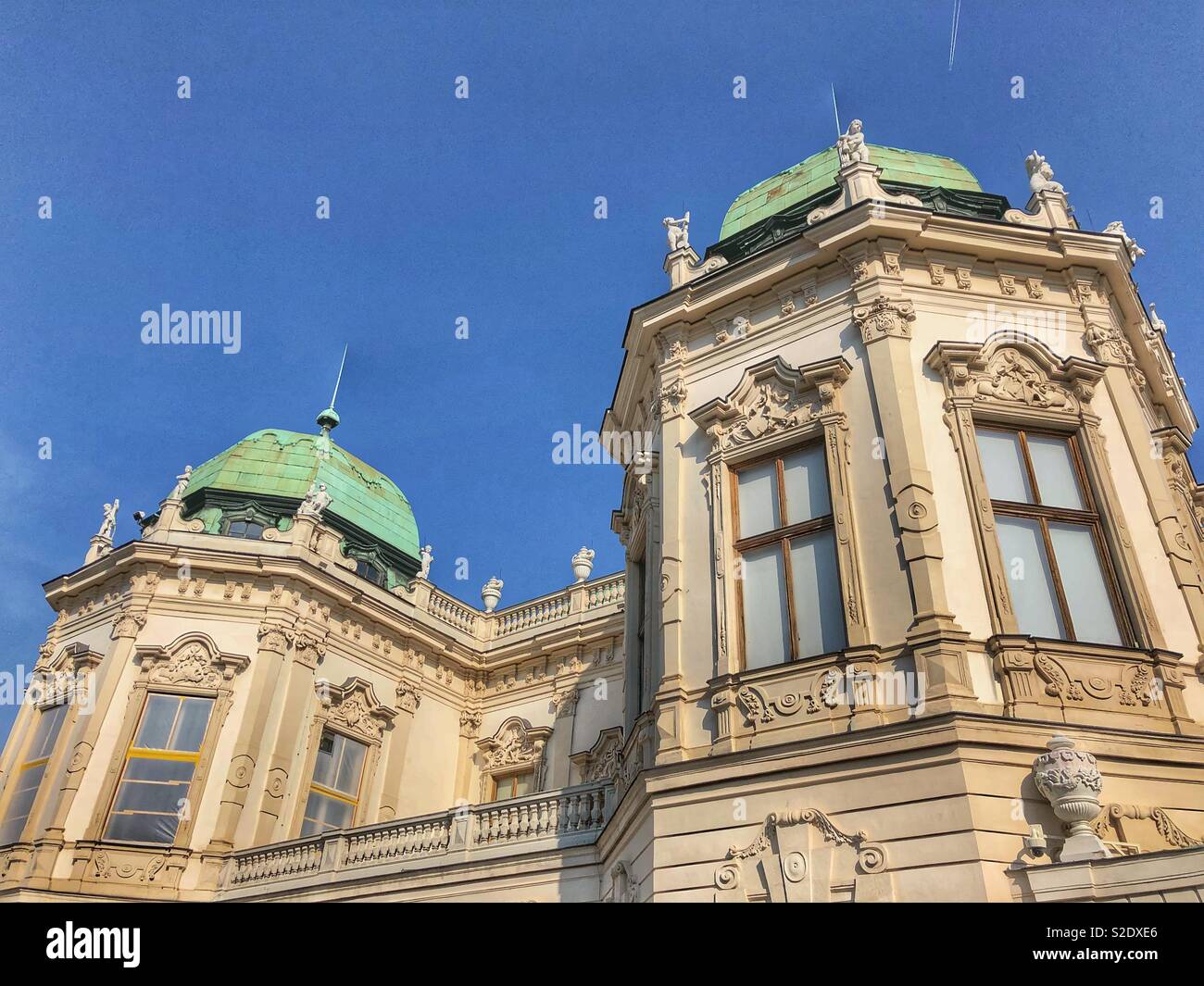 A section of Schloss Schönbrunn in Vienna, Austria. Stock Photo