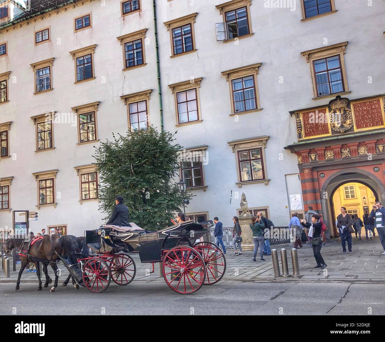 Horse and carriage ride in Vienna, Austria. - Smartphone Captured Stock Image