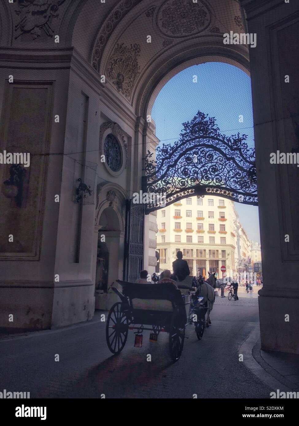 Horse and carriage ride in Vienna, Austria. - Smartphone Captured Stock Image