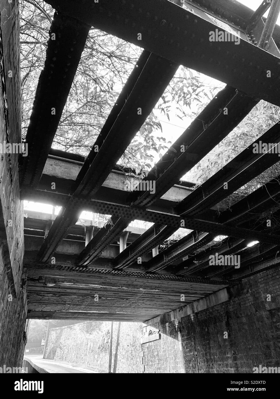 Disused railway bridge Stock Photo