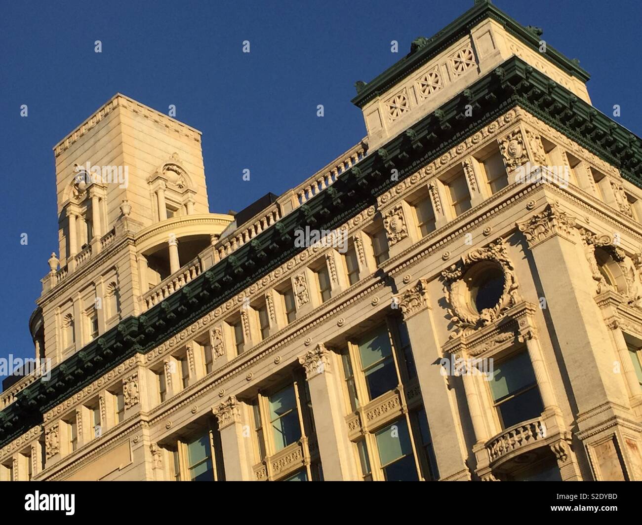 Landmark building on sixth Avenue in the ladies mild district, NYC, USA - Smartphone Captured Stock Image