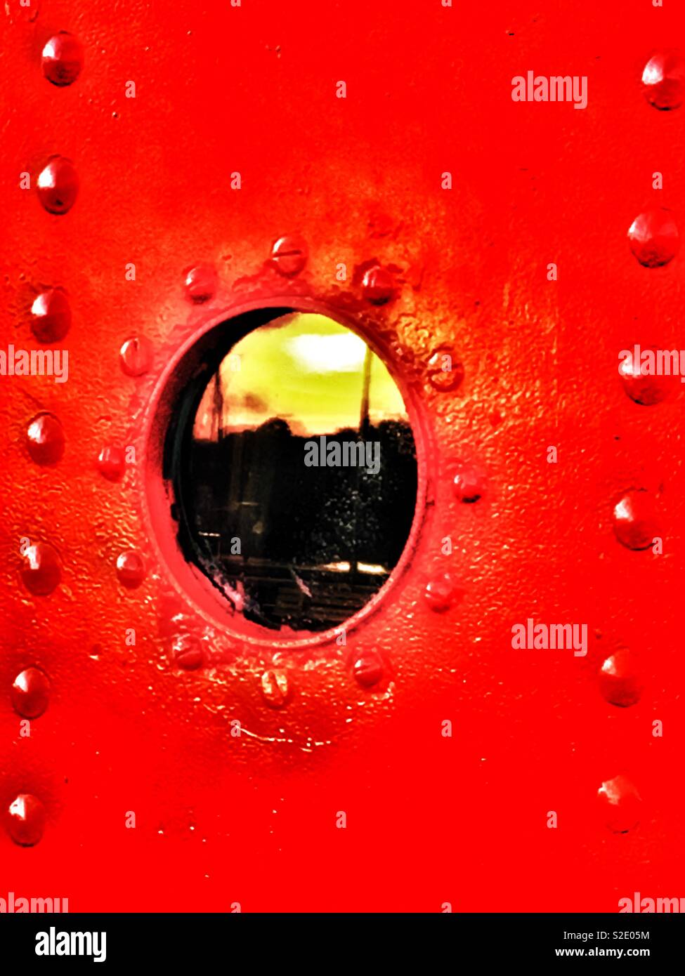 Porthole of a lightship - Smartphone Captured Stock Image