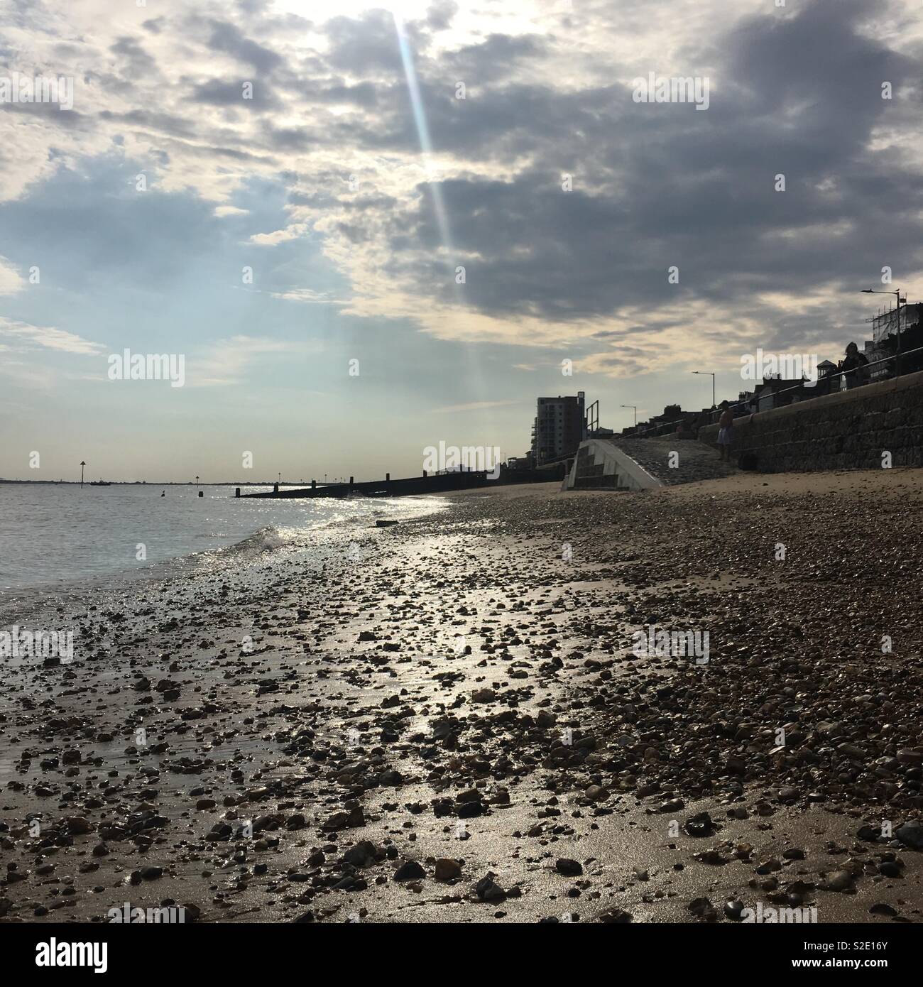 Western Esplanade beach view, WestcliffonSea, UK Stock Photo Alamy
