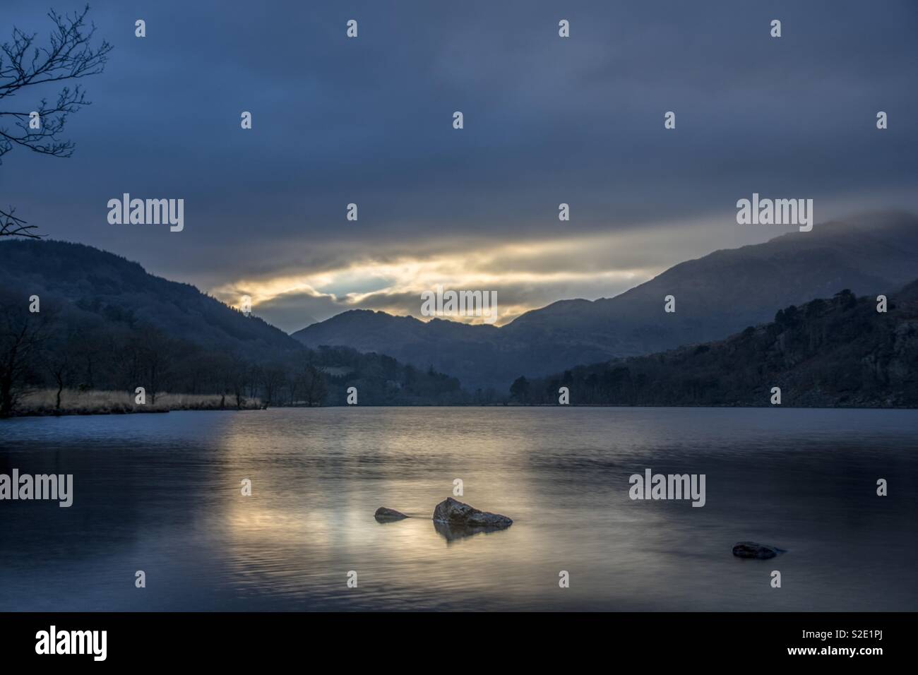 Moody Nant Gwynant, Snowdonia Stock Photo - Alamy