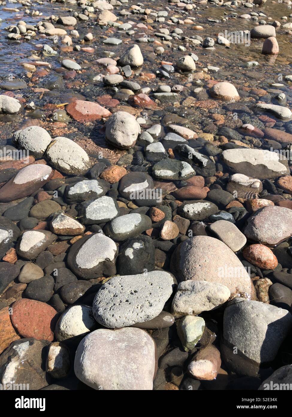 Riverbed Stones Stock Photo