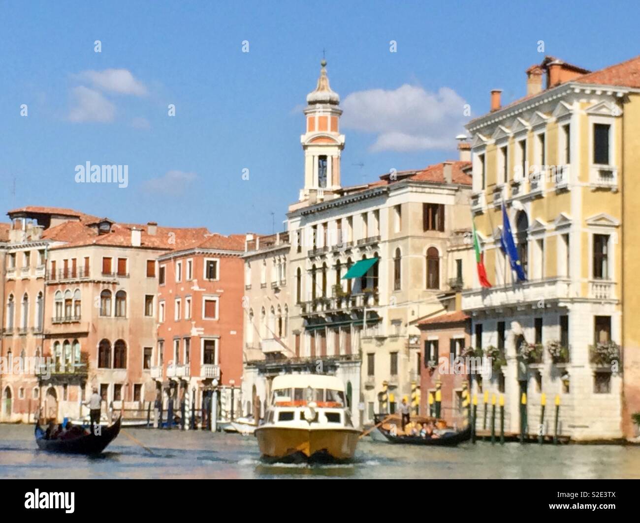 Venice Grand Canal in Sunshine - Smartphone Captured Stock Image
