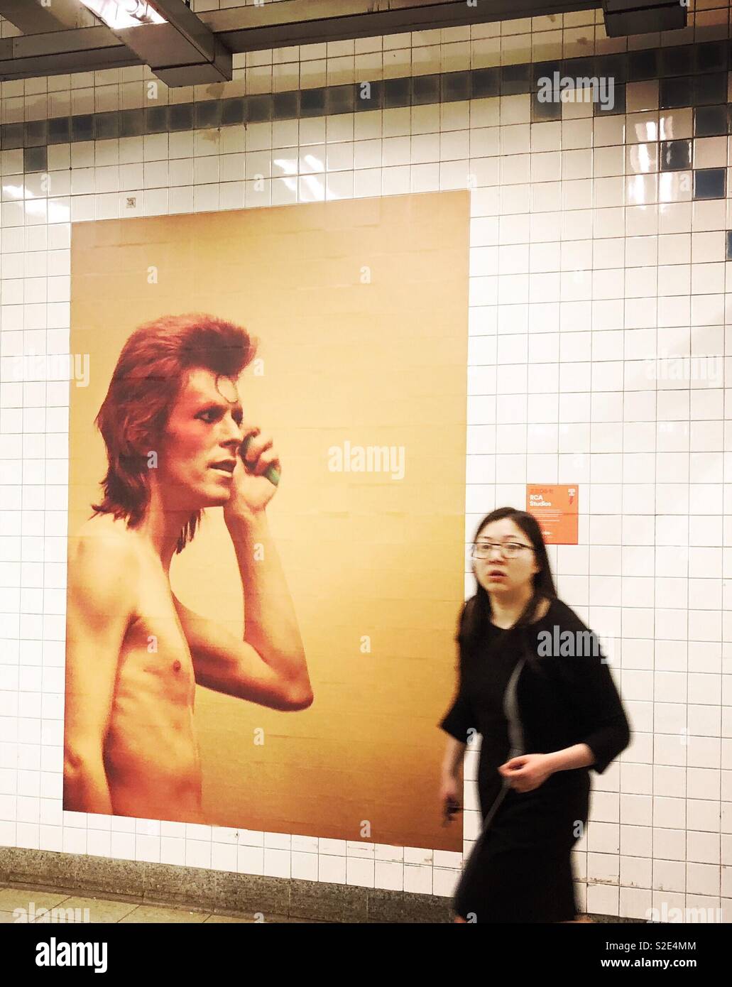 Art in New York City subway station Stock Photo