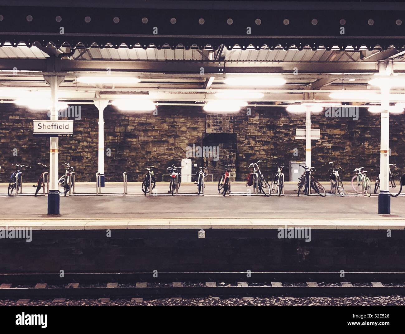 Cycles at Sheffield Station - Smartphone Captured Stock Image