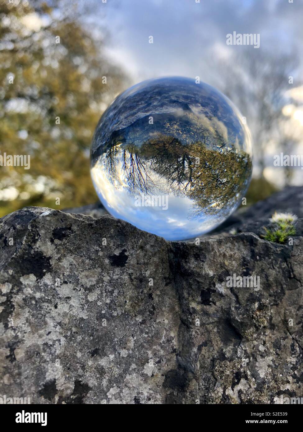 English countryside in a sphere Stock Photo