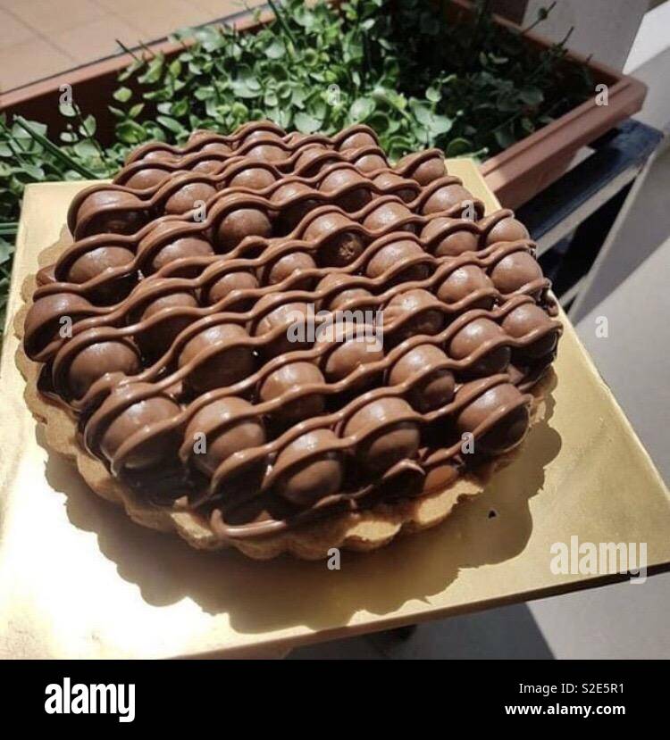 Chocolate Malteser Cake Stock Photo Alamy