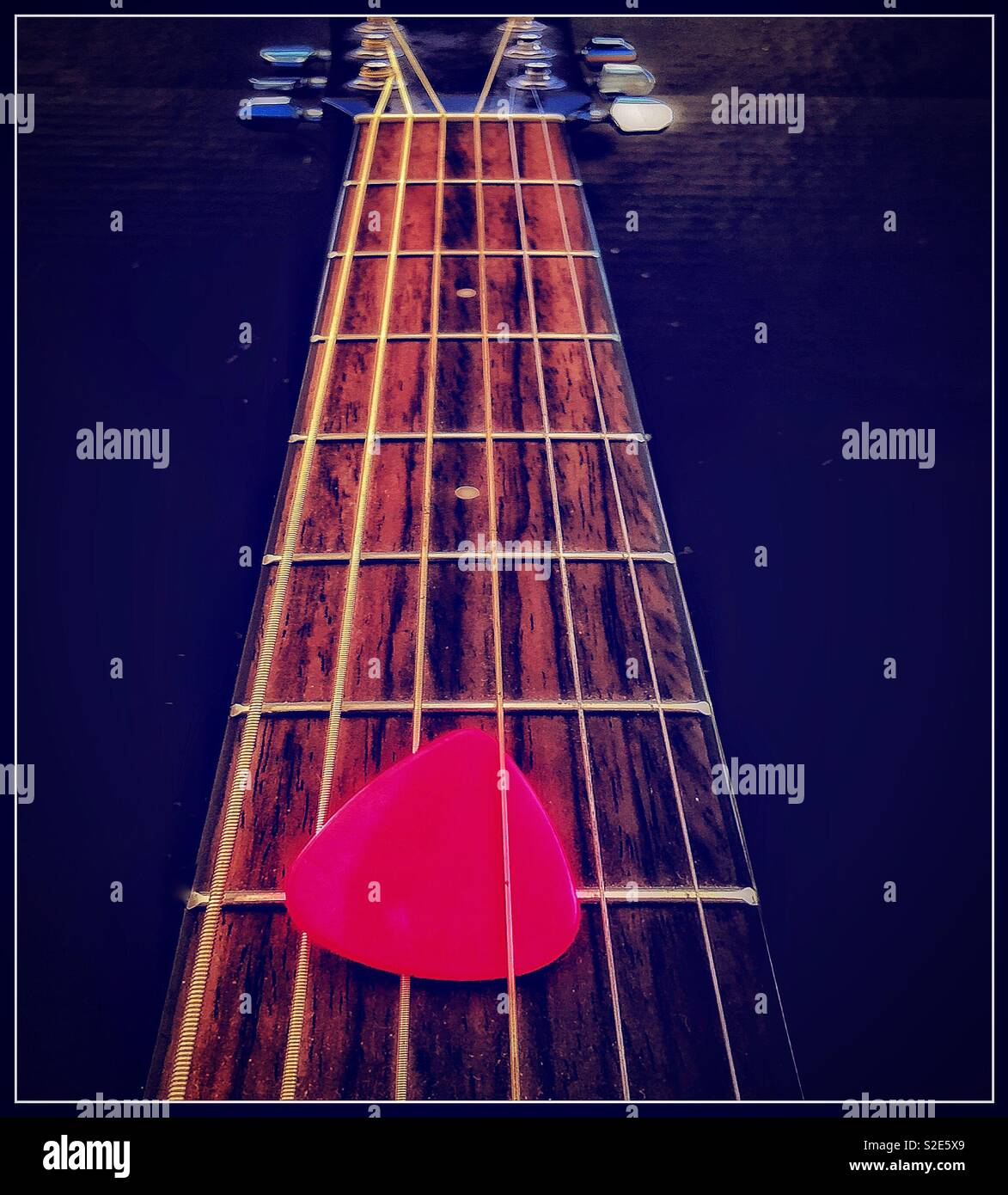Plectrum and guitar Stock Photo Alamy
