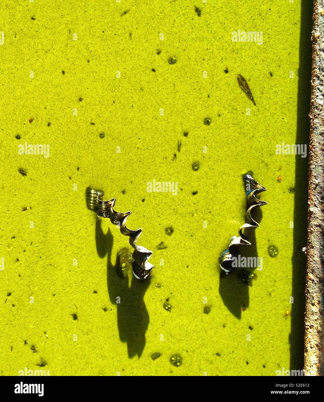 Oil sludge and scrap metal - Smartphone Captured Stock Image