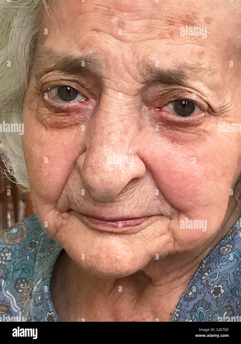 Portrait of old lady. - Smartphone Captured Stock Image