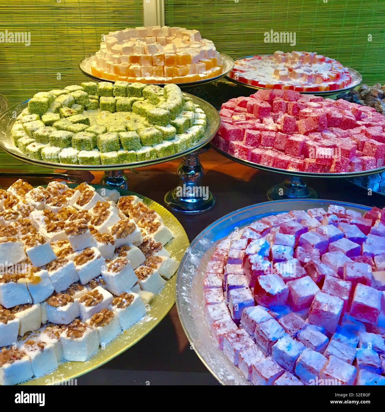 Turkish delight at a market store - Smartphone Captured Stock Image