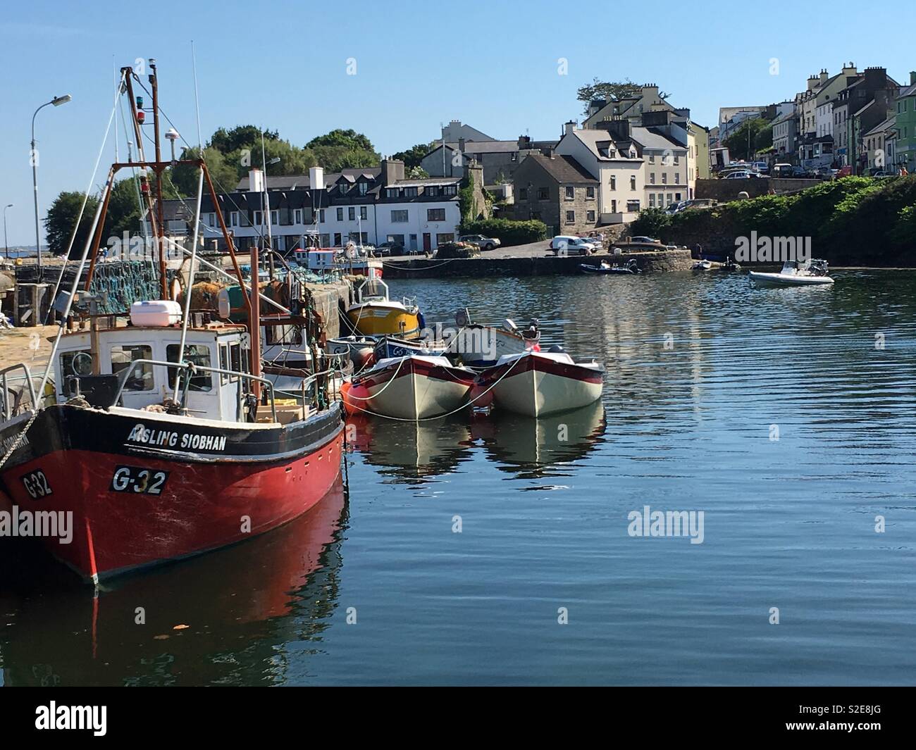 Harbor and town Roundstone, Ireland. Stock Photo