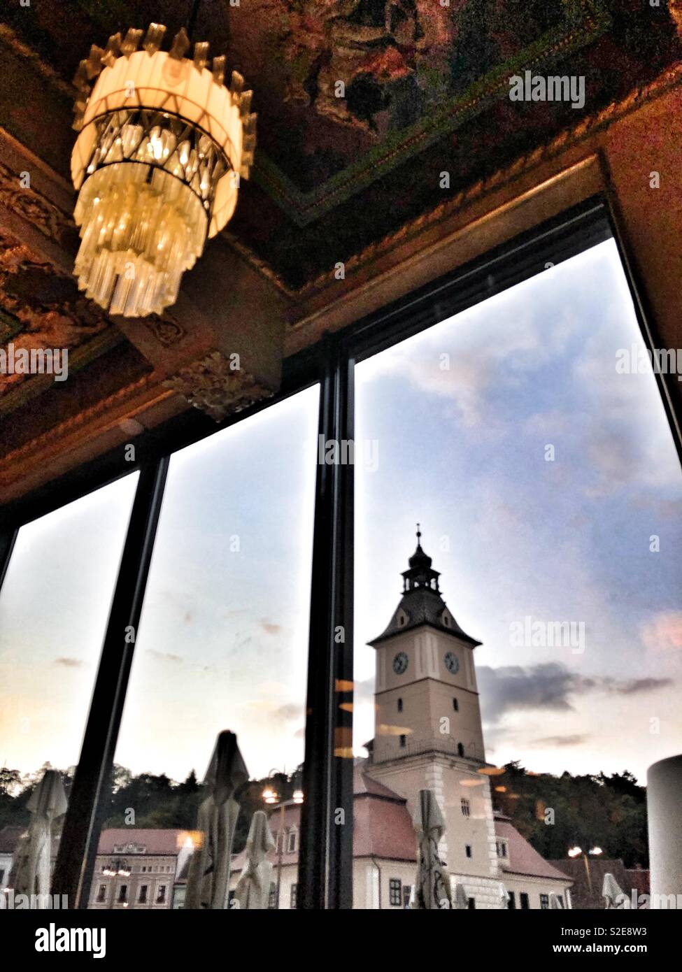 Window seat with a view. - Smartphone Captured Stock Image