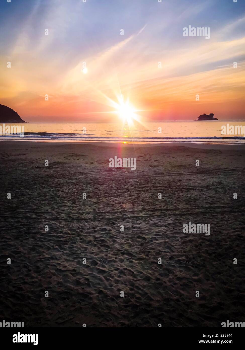 Sunrise at Guarujá, SP / Brazil - Smartphone Captured Stock Image