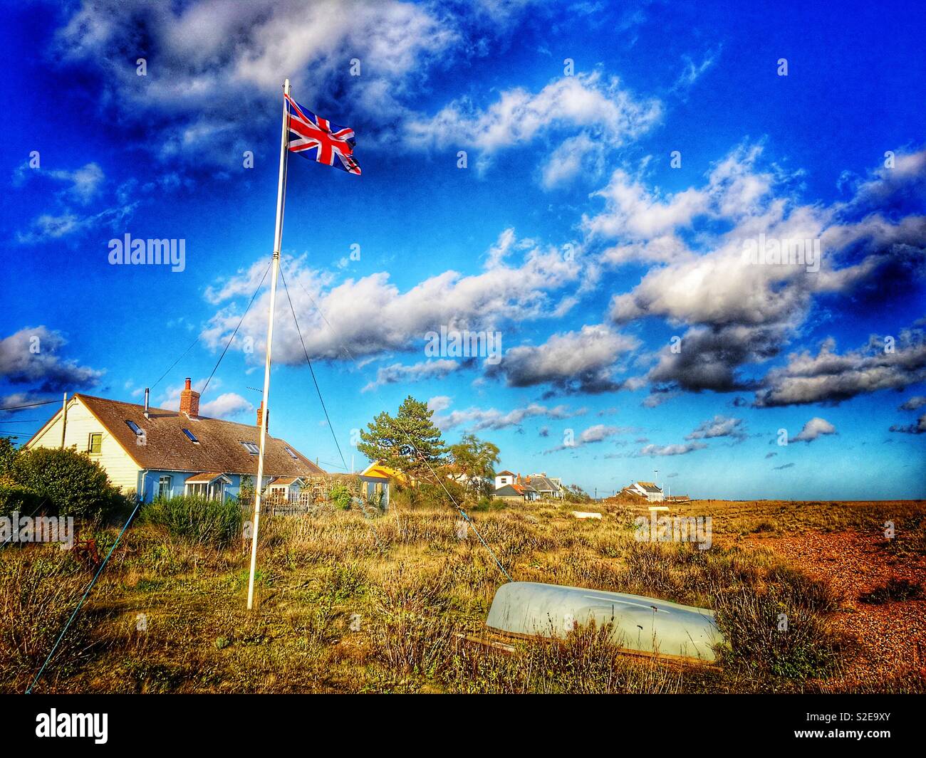 Shingle Street Suffolk England - Smartphone Captured Stock Image