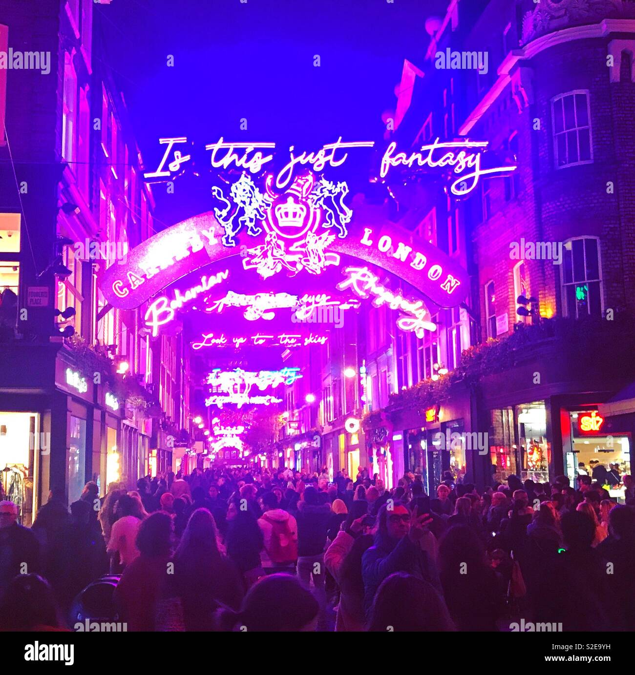 Xmas lights in Carnaby Street Stock Photo Alamy