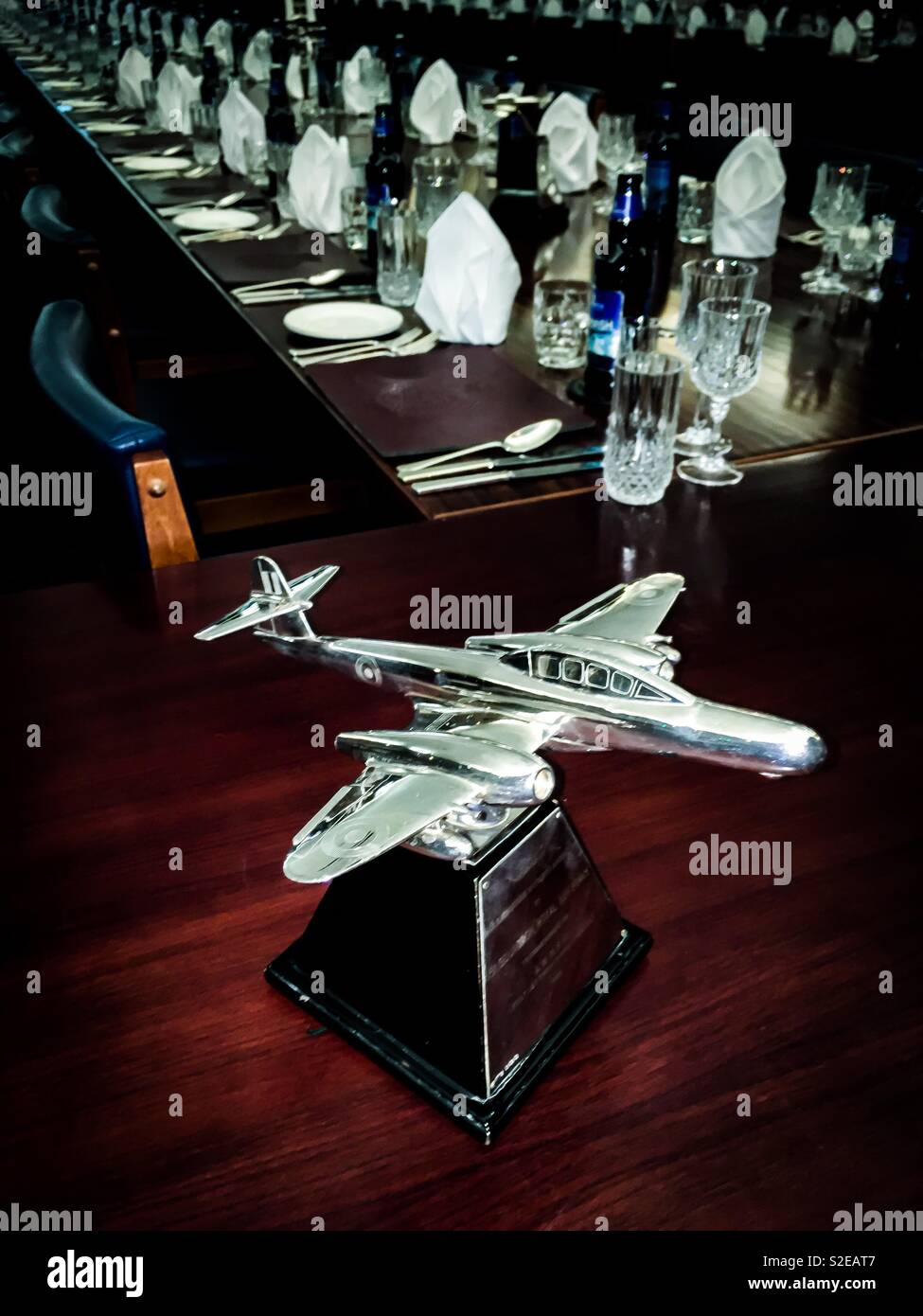 Aircraft Model on Dining Table - Smartphone Captured Stock Image