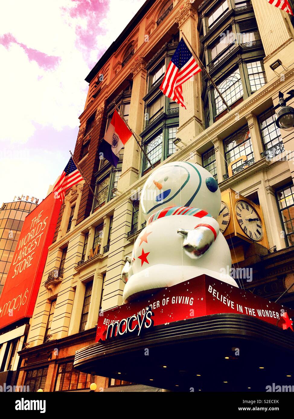 Holiday display at Macy’s at Herald Square, NYC, USA - Smartphone Captured Stock Image