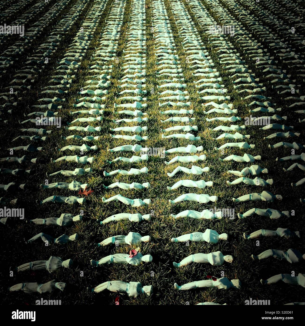 Shrouds of the Somme, Stratford, London - Smartphone Captured Stock Image