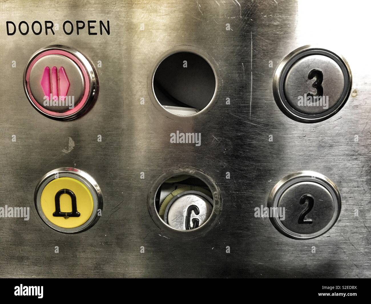Broken buttons in a lift - Smartphone Captured Stock Image