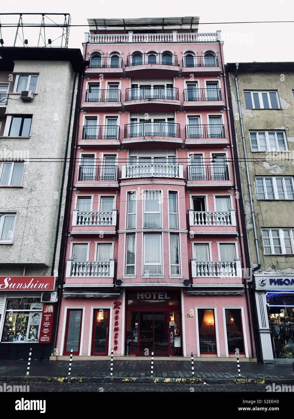 Pink Hotel In Sofia Bulgaria Stock Photo Alamy