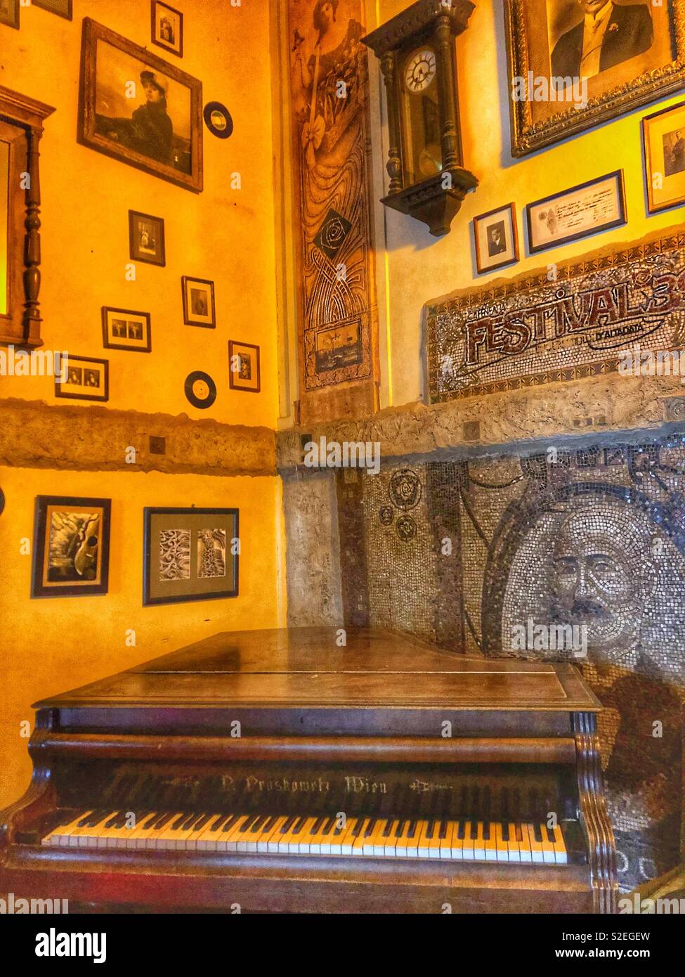 Piano in the corner. Stock Photo