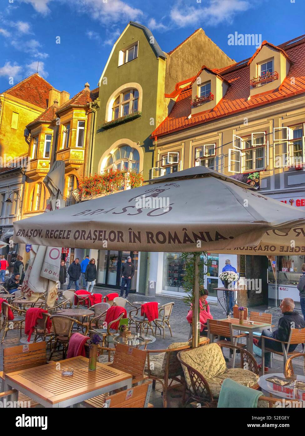 A beautiful fall day in Brasov, Romania. - Smartphone Captured Stock Image