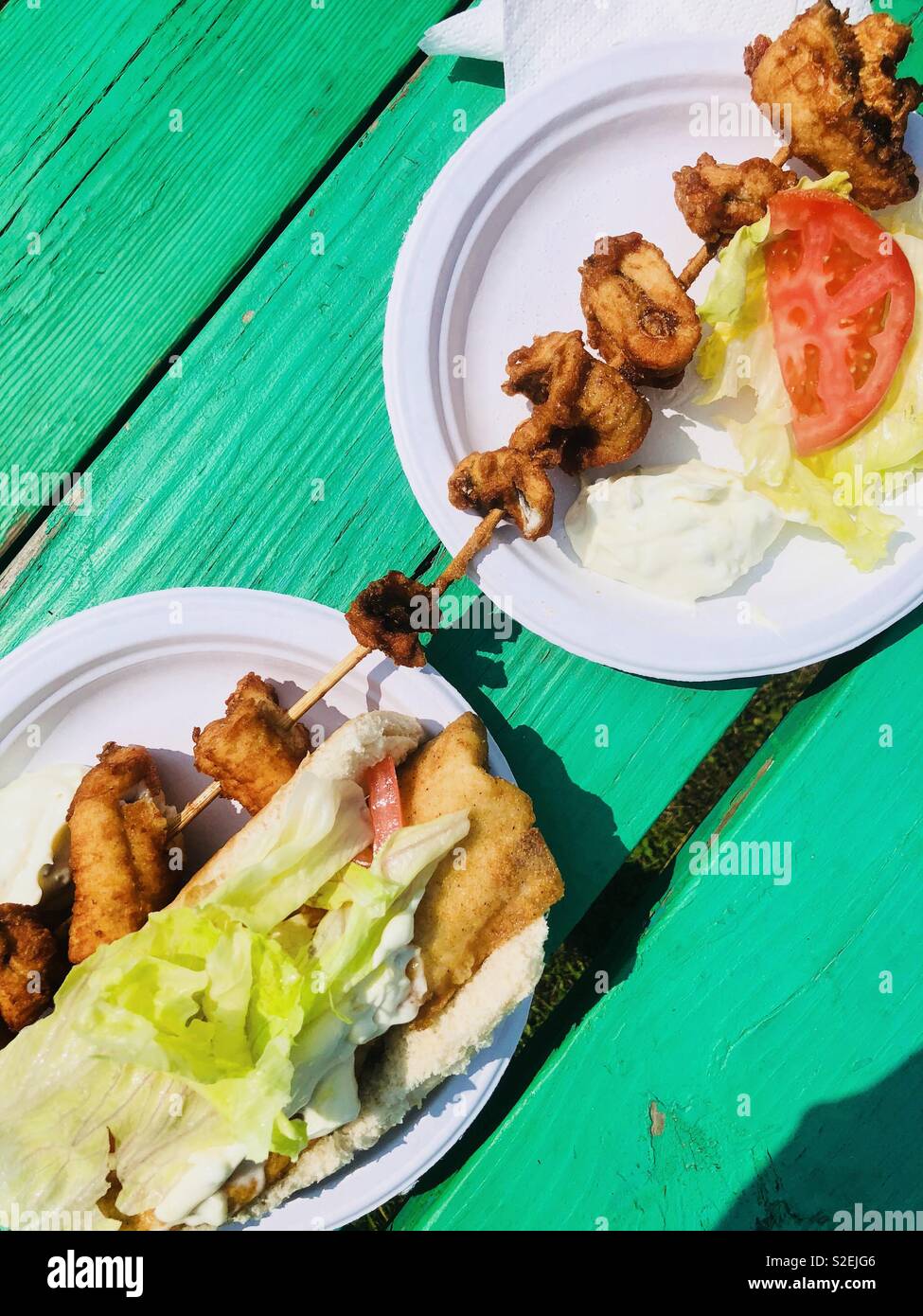 Fish Fry platters Stock Photo Alamy