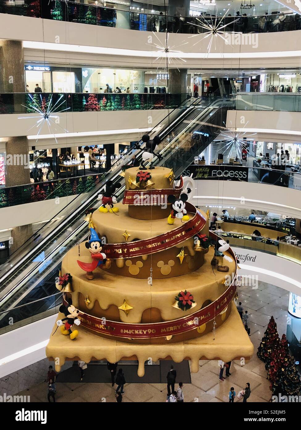 Mickey Mouse Christmas Cake installation at Times Square, Causeway Bay