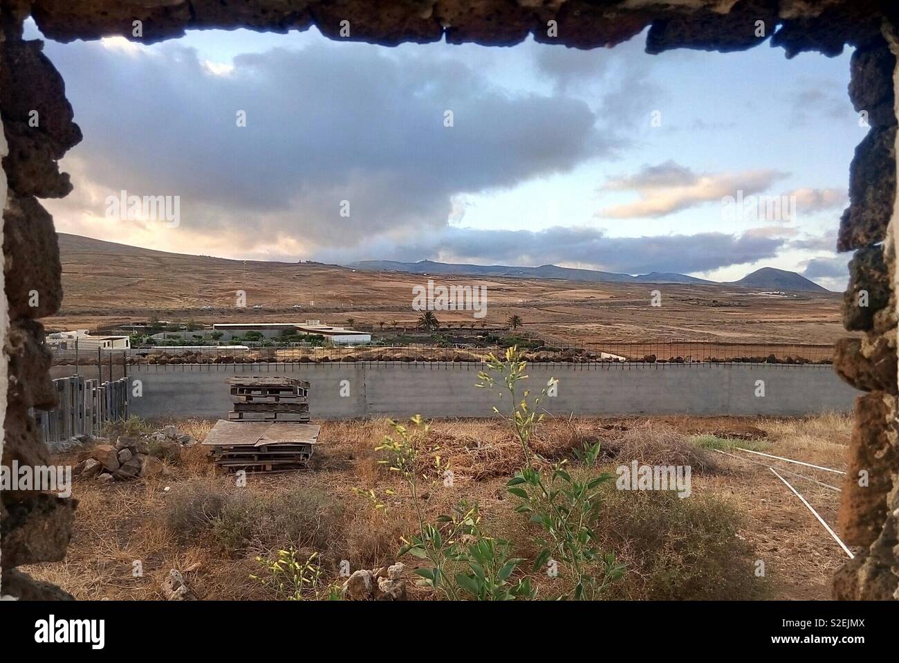 Barren land, Tahiche, Lanzarote Stock Photo
