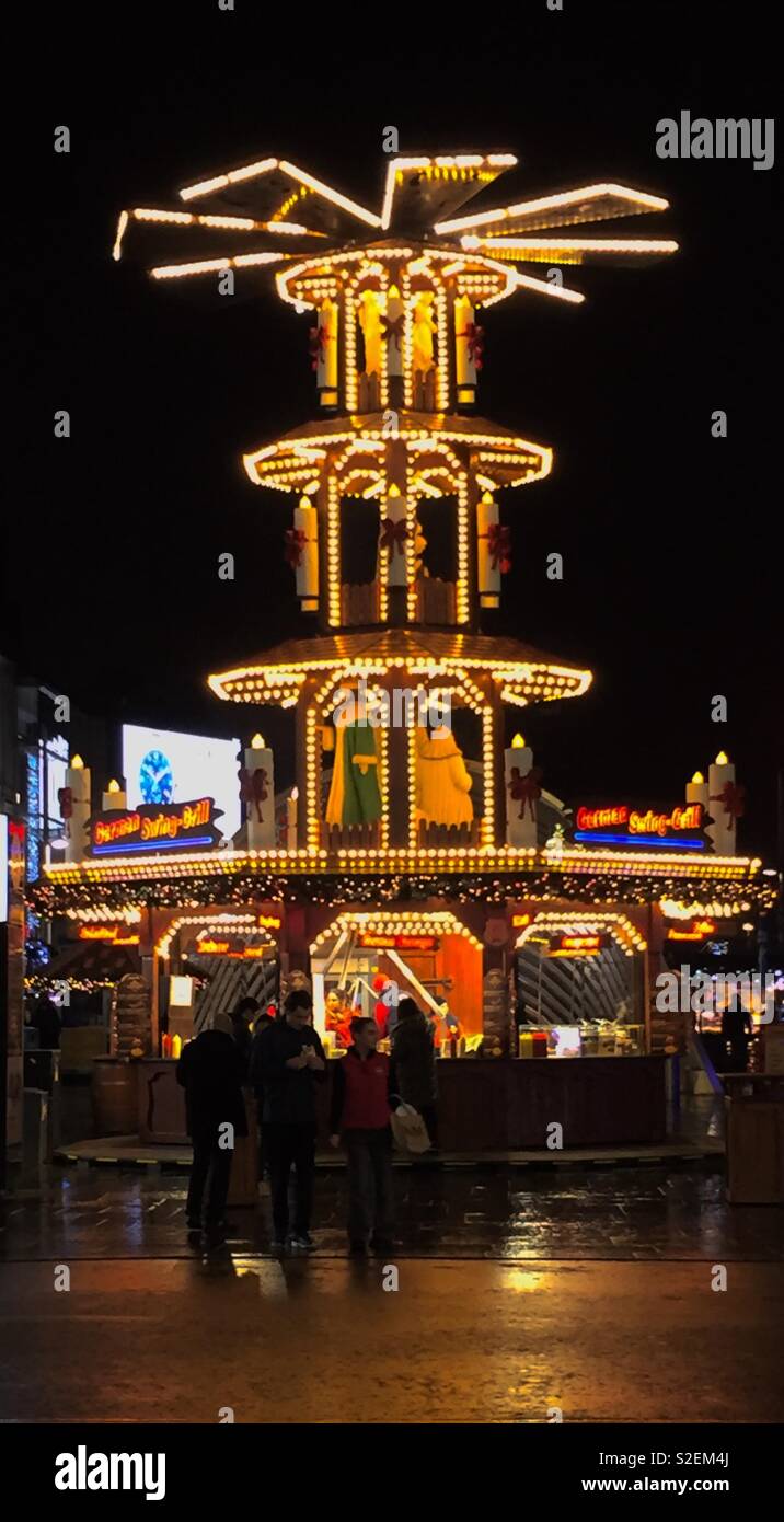 Festive windmill, St Enoch, Glasgow Stock Photo