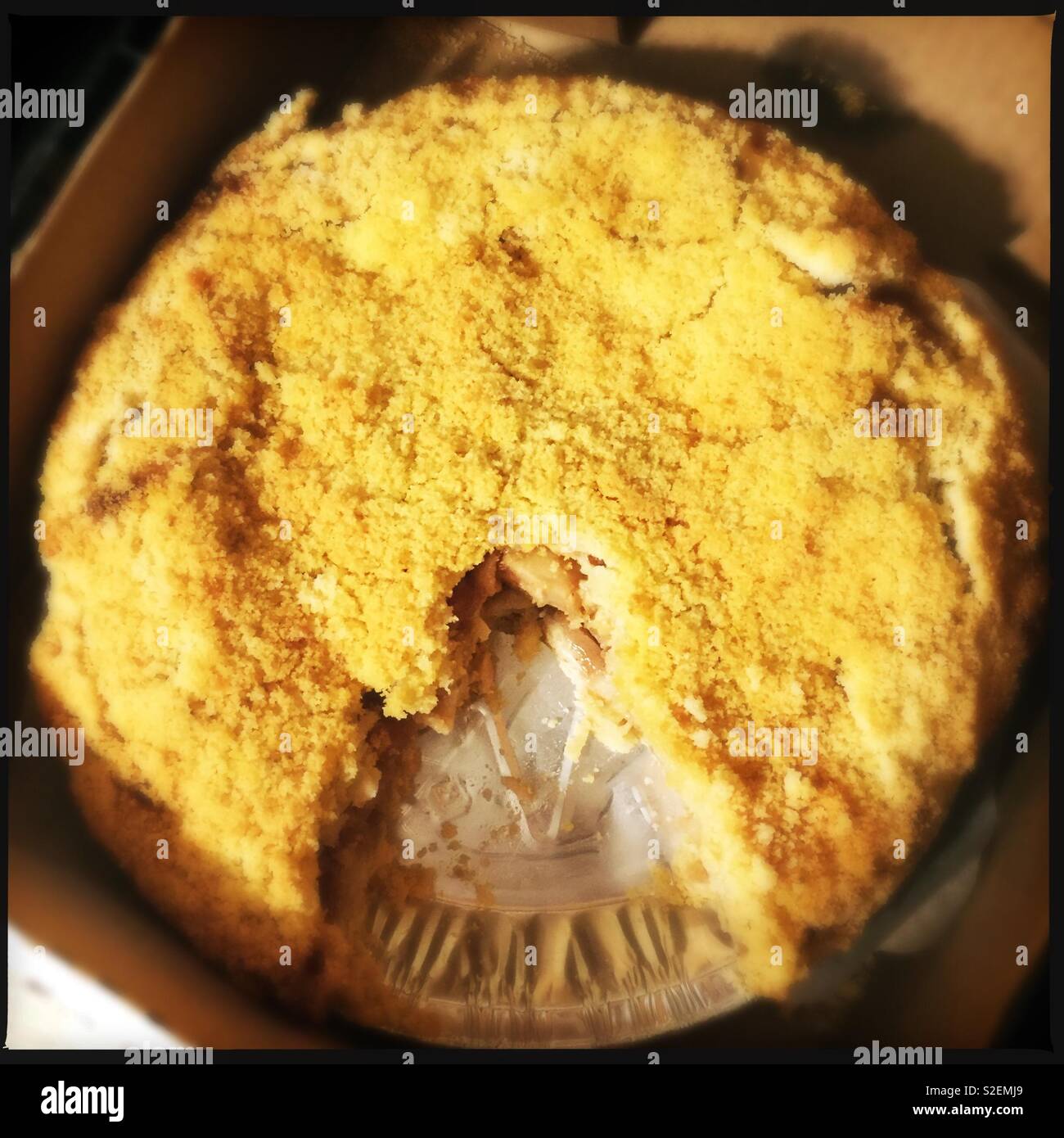 Apple crumb pie Stock Photo