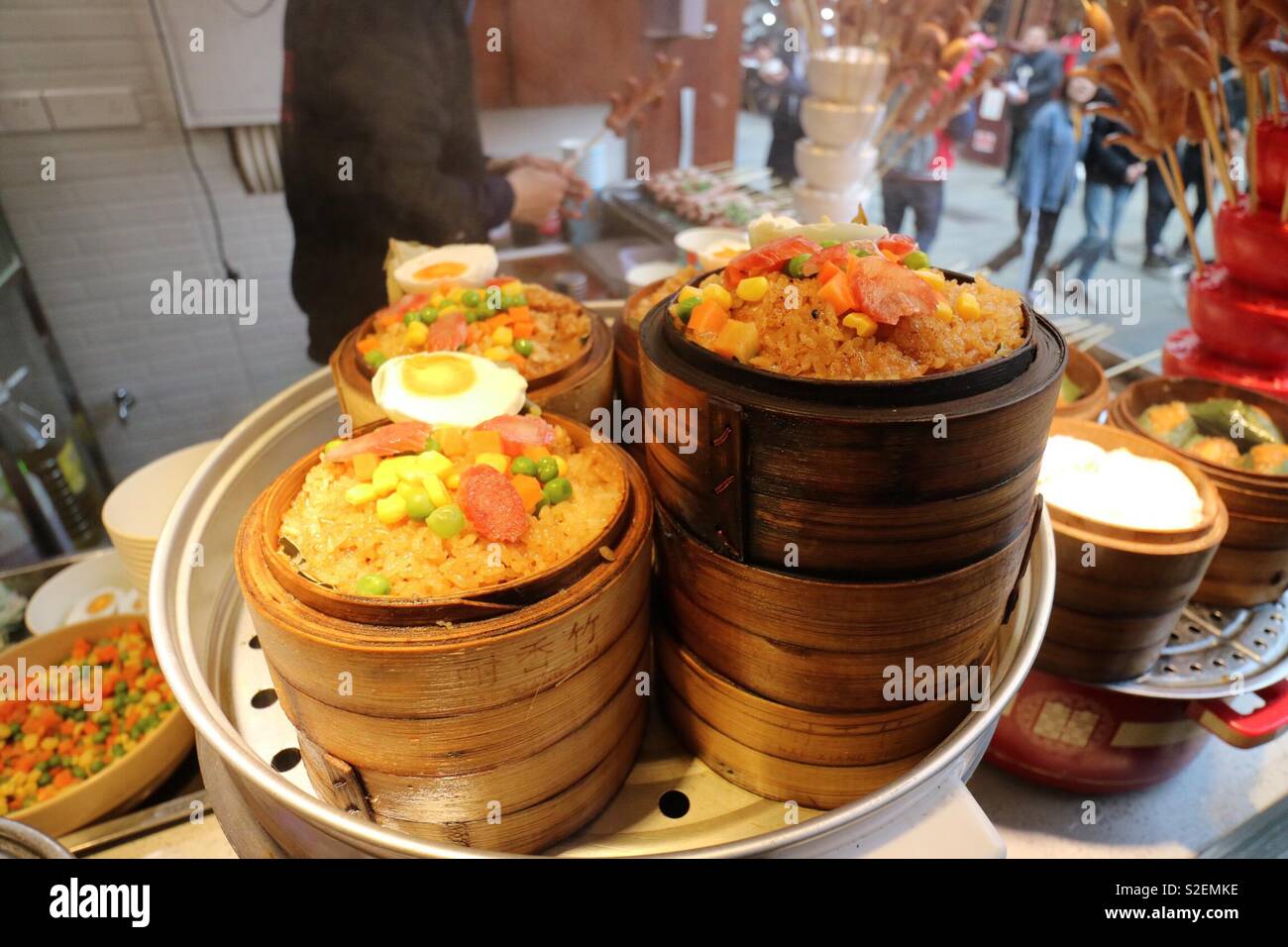 Sticky Rice Takeaways Sticky rice. Sold at China Stock Photo - Alamy