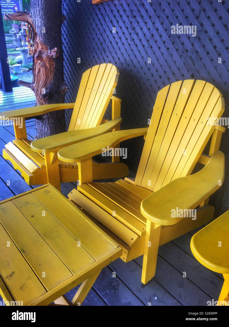 Yellow adirondack chairs hires stock photography and images Alamy