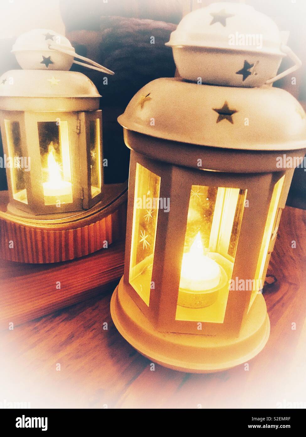 Reflections of a lantern - Smartphone Captured Stock Image