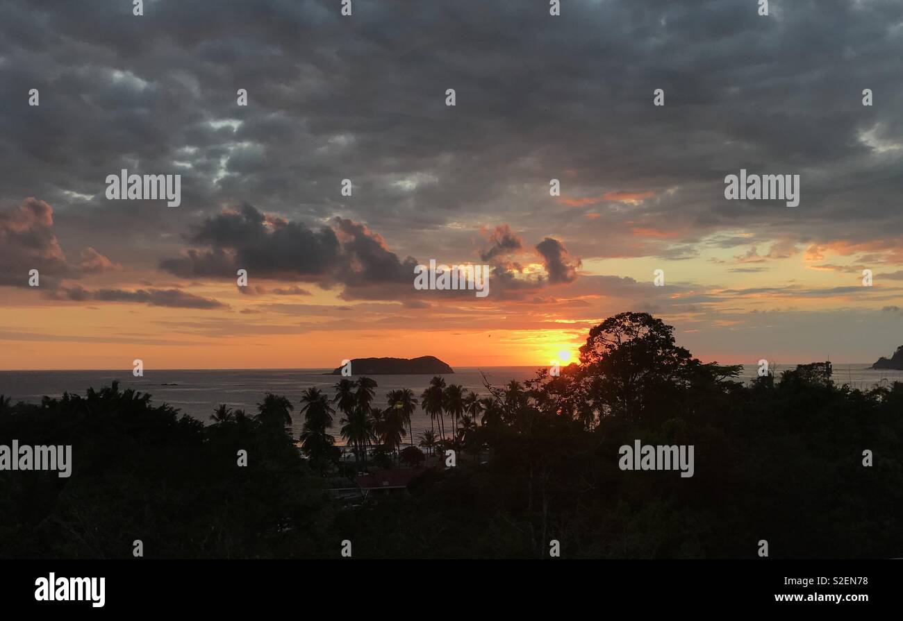 Sunset in Costa Rica - Smartphone Captured Stock Image