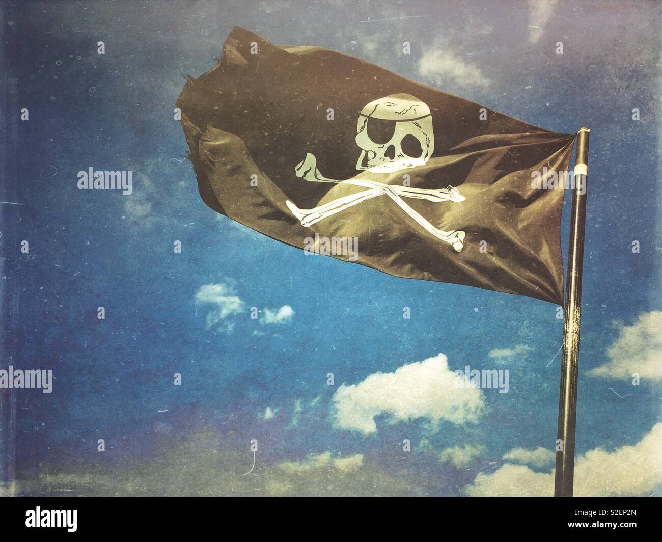 Pirate flag - Smartphone Captured Stock Image