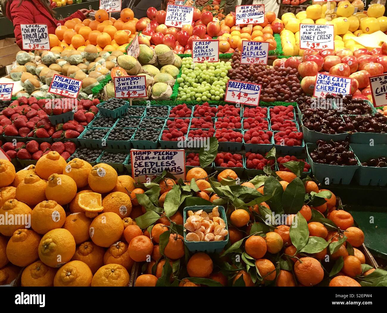 Seattle fruit market - Smartphone Captured Stock Image