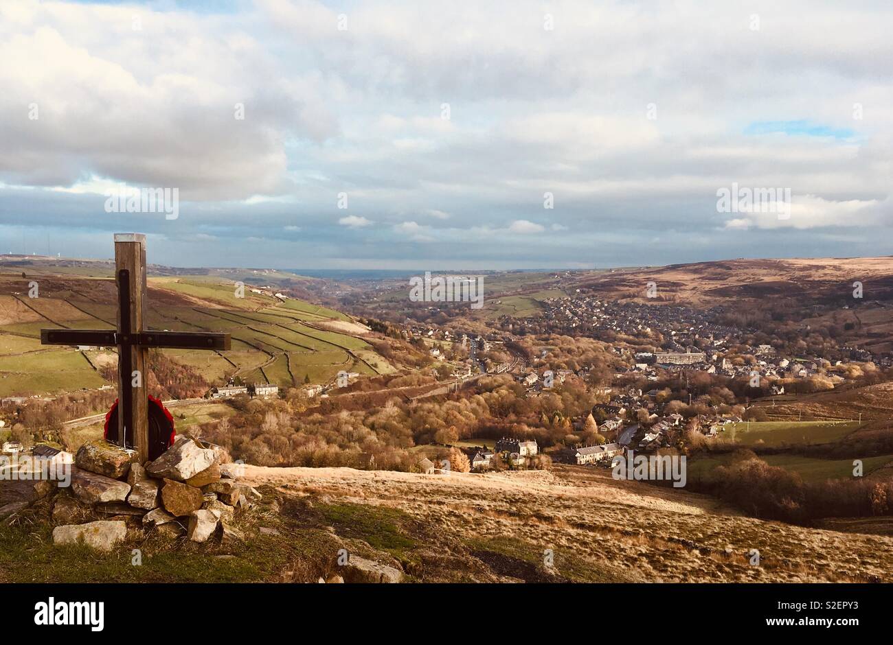 View over Marsden, Huddersfield Stock Photo Alamy