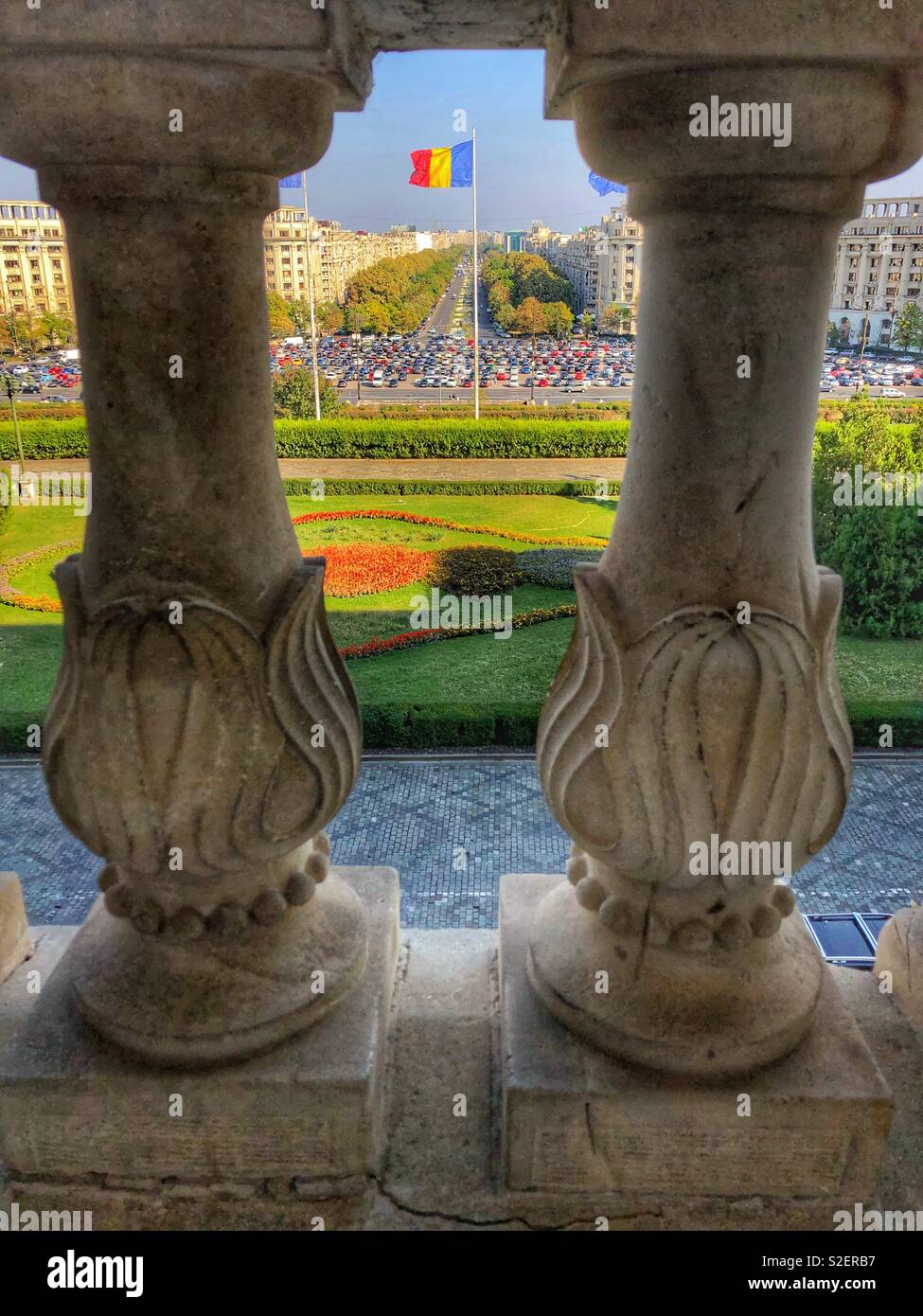 View of Victory Way in Bucharest, Romania. - Smartphone Captured Stock Image