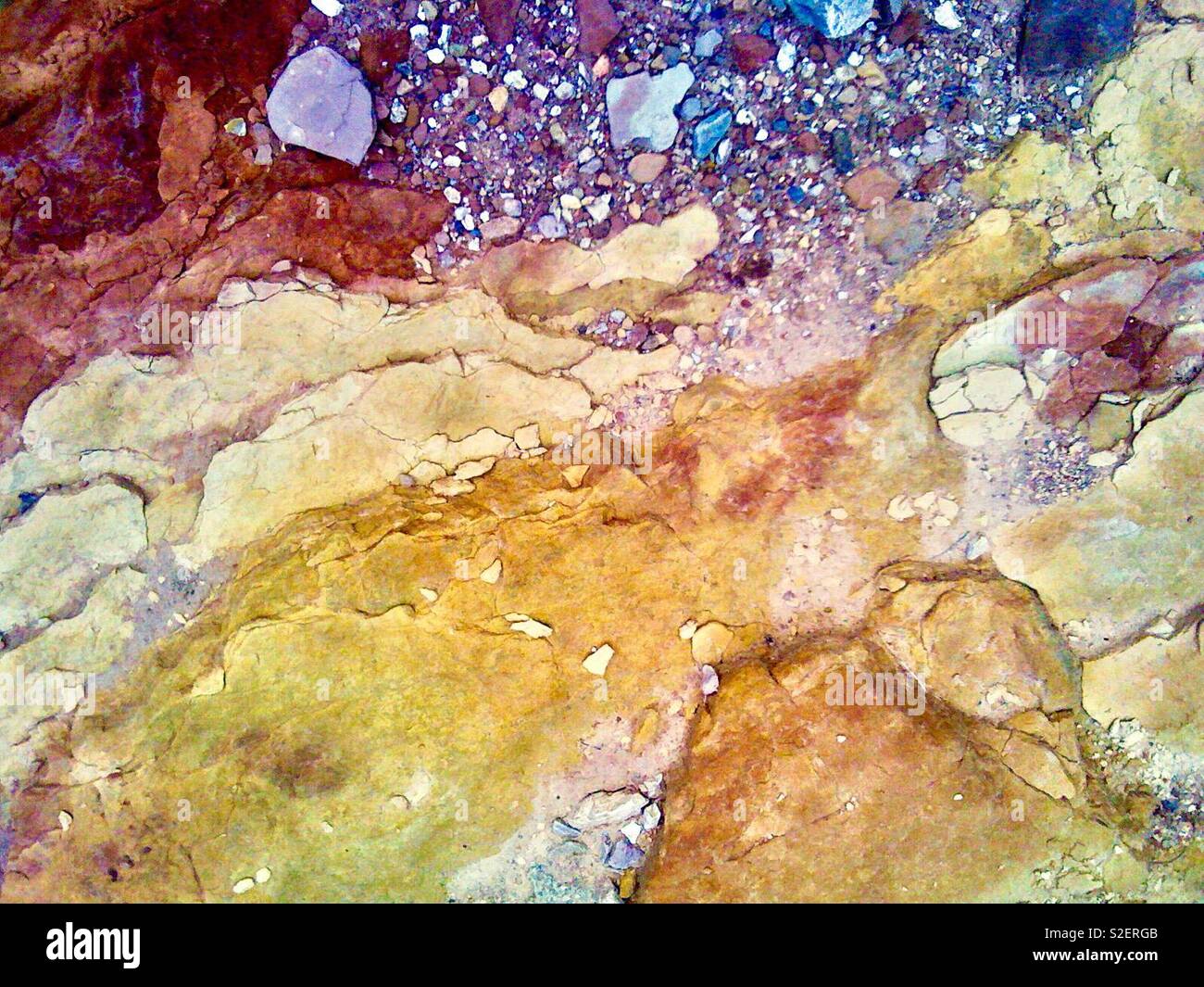 Multi-colored rock at Capitol Reef National Park, Utah, USA - Smartphone Captured Stock Image