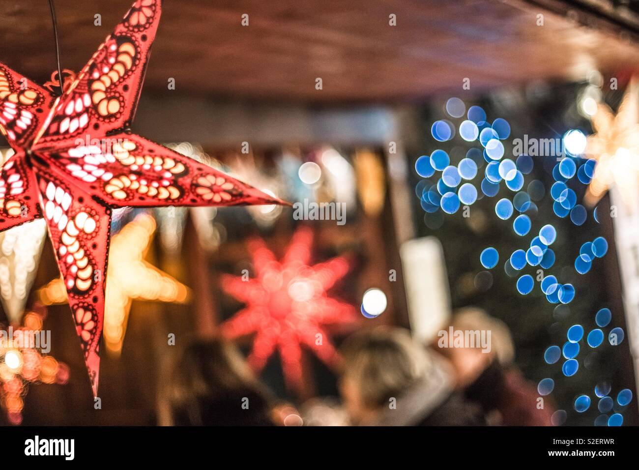 Christmas decorations in London Stock Photo Alamy