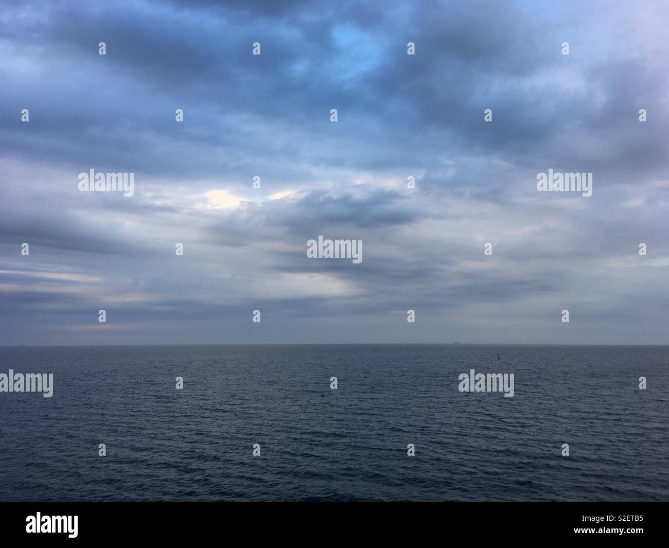 The Baltic Sea in the early morning between Germany and Denmark. Stock Photo