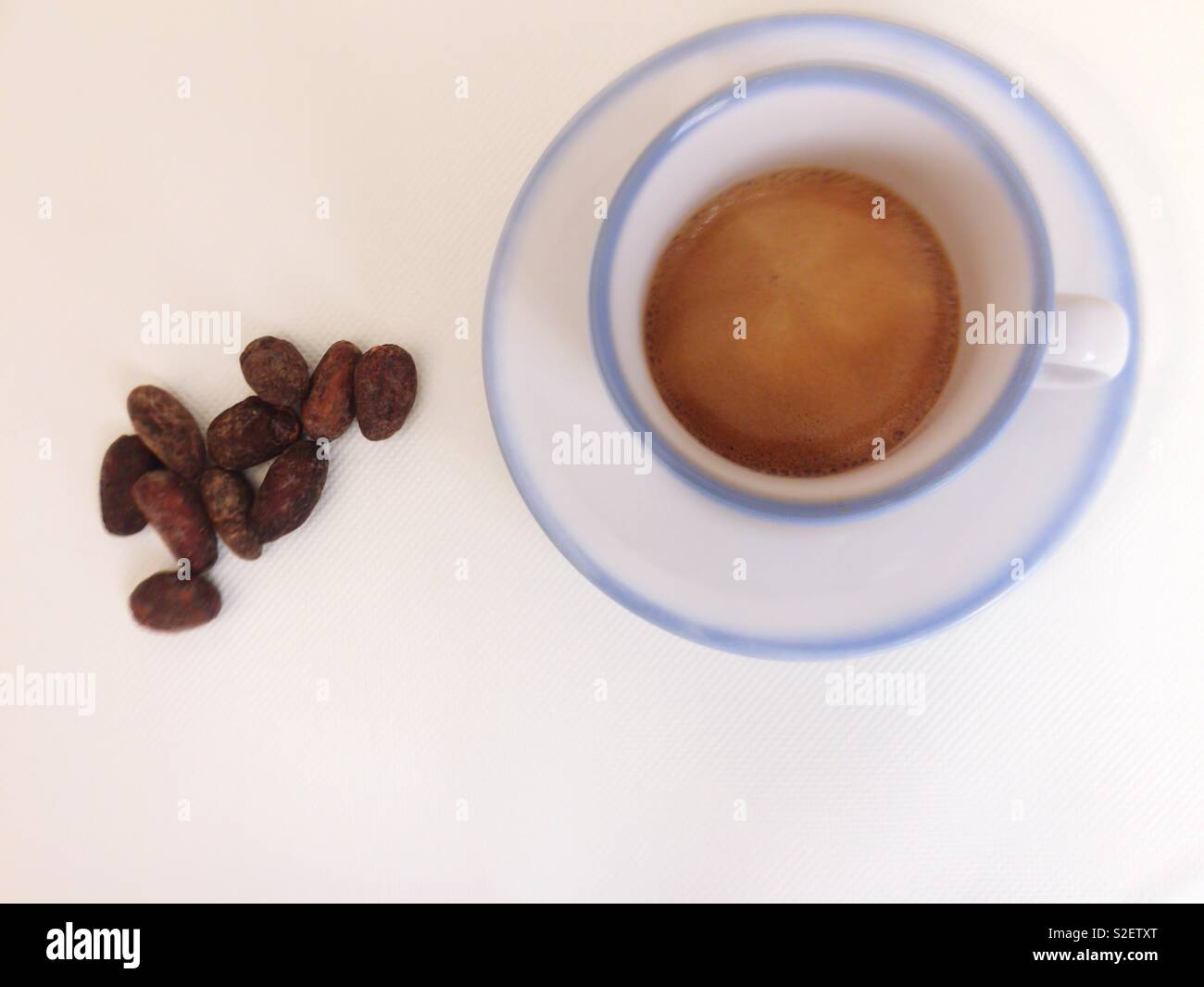 Coffe and cacao beans Stock Photo