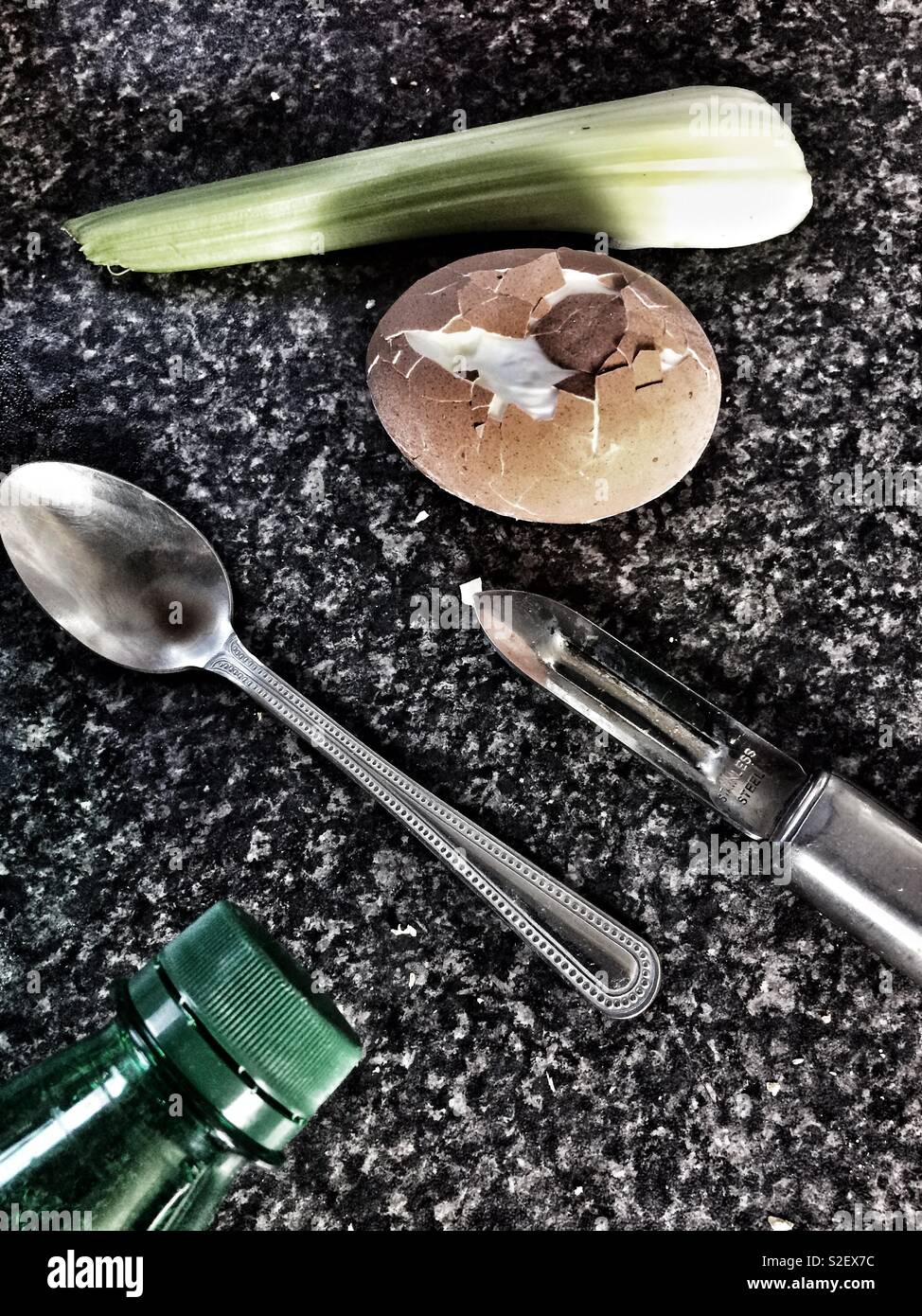 Still life of objects and food Stock Photo - Alamy