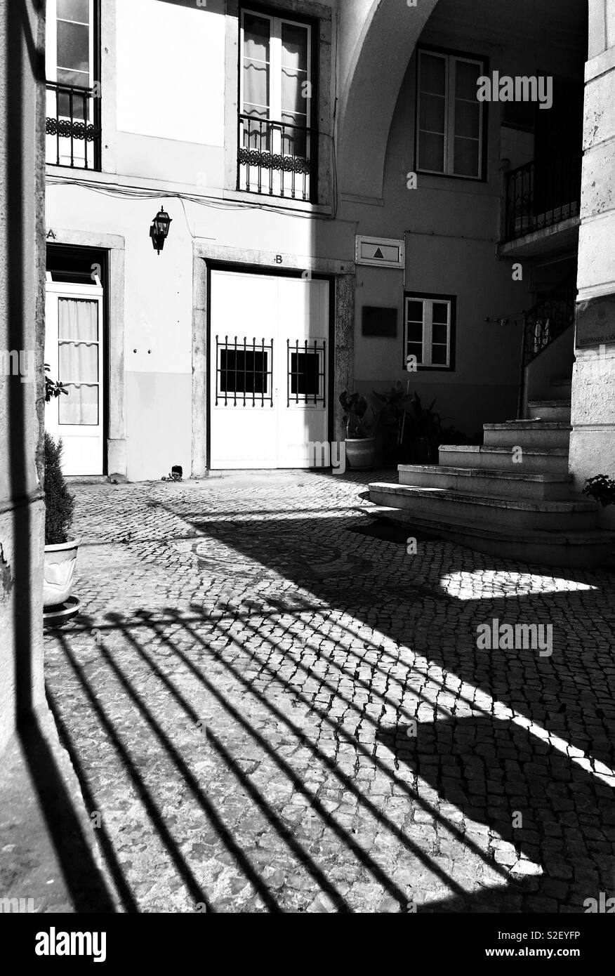 “Courtyard shadows” Stock Photo